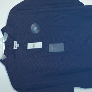 Haggar Men's 3XL Tall Short Sleeve Shirt Navy and Red Plaid NWT